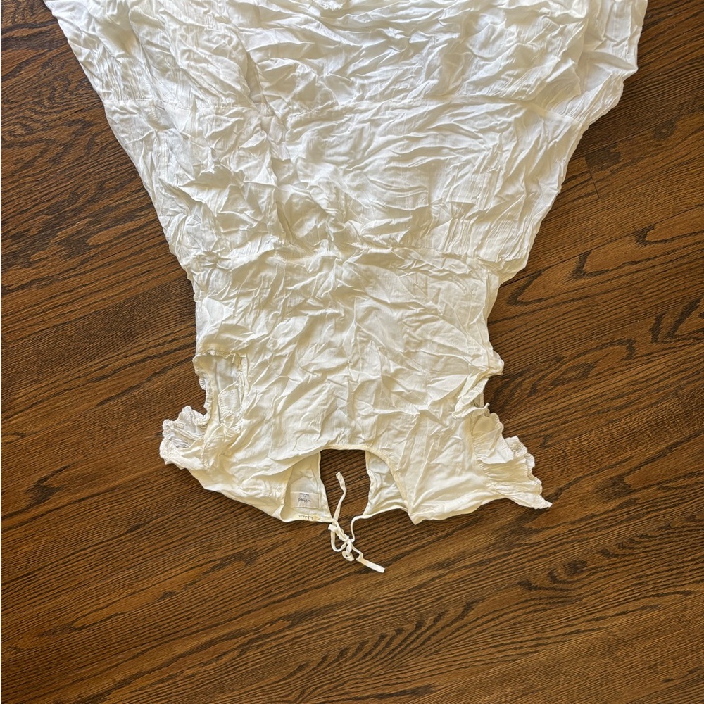 White Crinkled Skirt